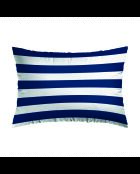 2 Taies d'oreiller en satin de coton bleu horizon