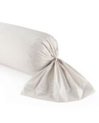 Housse de traversin en percal de coton Lyon Taupe - 43x210 cm