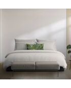 Housse de traversin en percal de coton Lyon Taupe - 43x210 cm