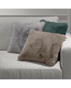 Housse de coussin en fausse fourrure beige - 40x40 cm