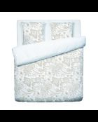 Parure housse de couette en satin de coton Paisley Taupe