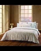 Parure housse de couette en satin de coton Paisley Taupe