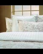 Parure housse de couette en satin de coton Paisley Taupe