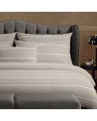 Parure housse de couette en satin de coton Charles Taupe