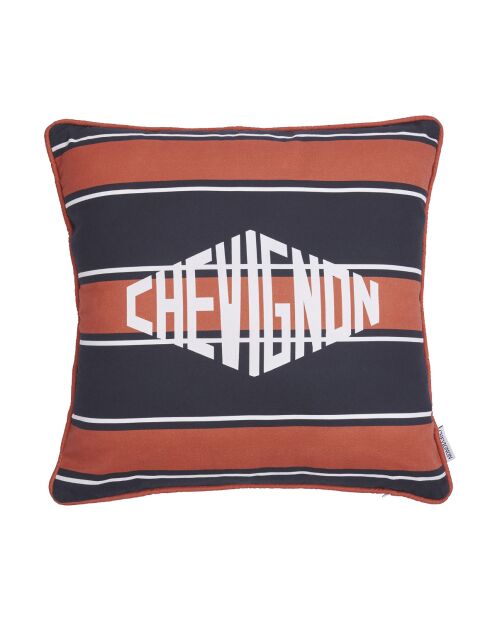 Housse de coussin rayée couleur orange - 45x45 cm