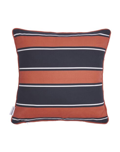 Housse de coussin rayée couleur orange - 45x45 cm
