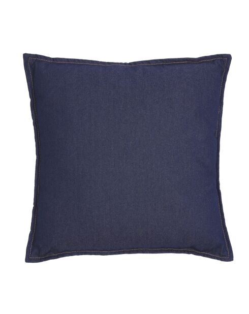 Housse de coussin en jean bleu foncé - 45x45 cm