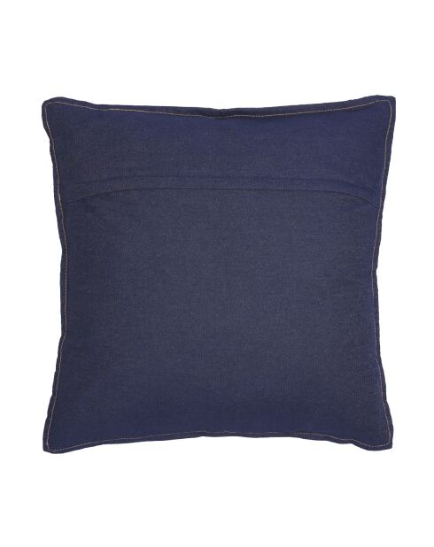 Housse de coussin en jean bleu foncé - 45x45 cm
