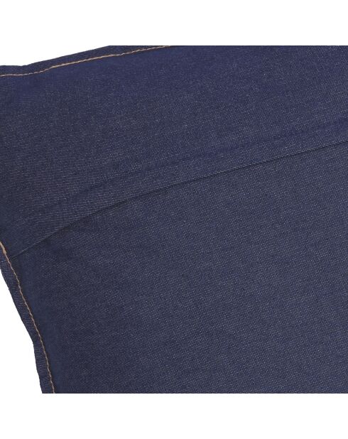 Housse de coussin en jean bleu foncé - 45x45 cm