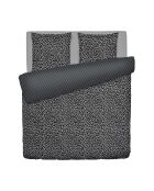 Parure housse de couette en satin de coton - Noir fauve