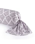 Housse de traversin en satin de coton Vibrance végétale Violet clair - 43x210 cm