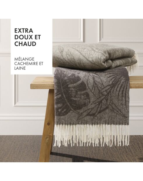 Plaid tissé Araçari marron - 130x180 cm