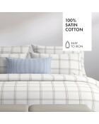 Parure housse de couette en satin de coton - Aaron Taupe