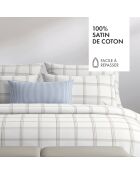 Parure housse de couette en satin de coton - Aaron Taupe