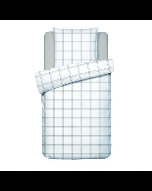 Parure housse de couette en satin de coton - Aaron Taupe