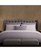 Housse de traversin cotton satin Vibrance végétale Violet foncé - 43x210 cm