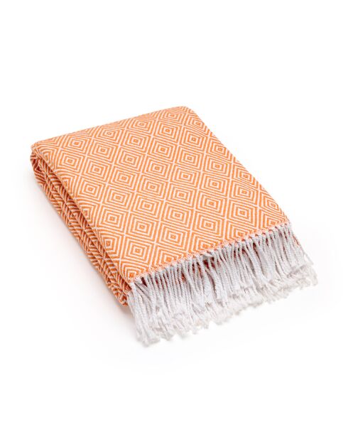 Plaid tissé Milan Orange - 130x180 cm