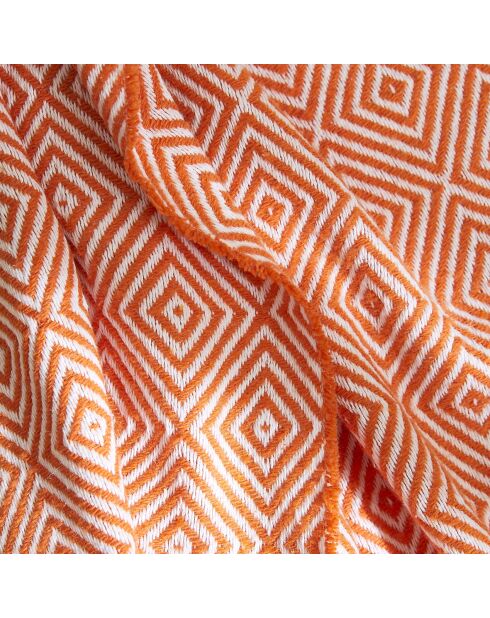 Plaid tissé Milan Orange - 130x180 cm