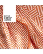 Plaid tissé Milan Orange - 130x180 cm