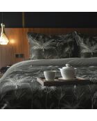 Housse de traversin en satin de coton Eden noir - 43x210 cm