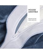 Housse de pouf bleue - 80x100 cm
