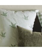 Taie d'oreiller en coton Vichy Canards Verts - 50x60 cm