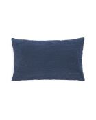 Housse de coussin en velours côtelé bleu