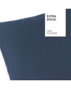 Housse de coussin en velours côtelé bleu