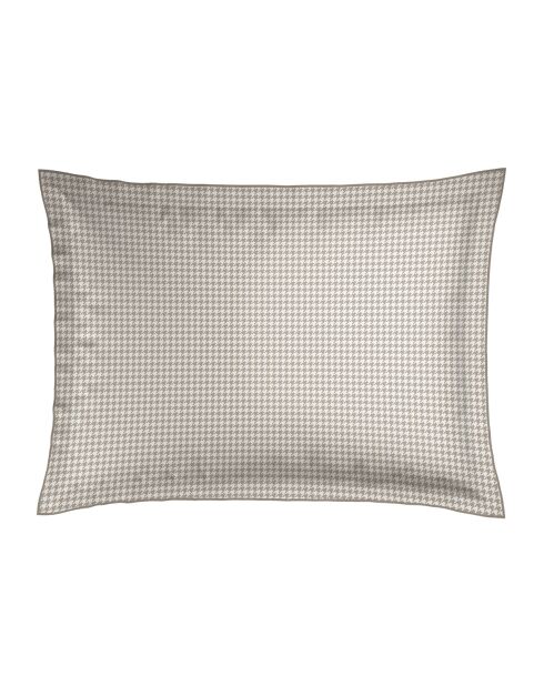 2 Taies cotton satin Elégance brisée Taupe - 50x70 cm