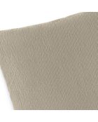 Housse de coussin en velours côtelé taupe