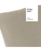 Housse de coussin en velours côtelé taupe