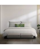 Parure housse de couette en percal de coton Lyon Taupe