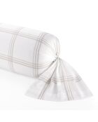Housse de traversin en satin de coton Aaron Taupe - 43x210 cm