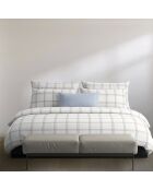 Housse de traversin en satin de coton Aaron Taupe - 43x210 cm