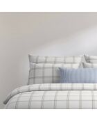 Housse de traversin en satin de coton Aaron Taupe - 43x210 cm