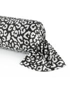 Housse de traversin cotton satin - Noir fauve noir - 43x210 cm