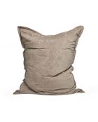Housse de pouf taupe - 80x100 cm