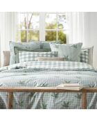 Taie d'oreiller en coton Vichy Canards Vert - 70x90 cm