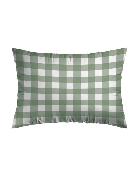 Taie d'oreiller en coton Vichy Canards Vert - 70x90 cm