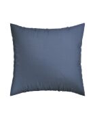 Taie d'oreiller en coton lavé Uni Bleu foncé