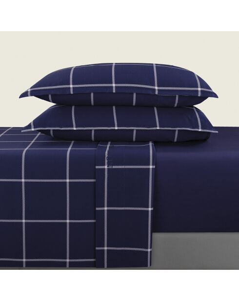 2 Taies en satin de coton - Arthur Bleu foncé - 50x70 cm