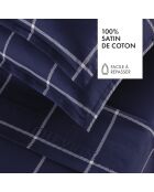 2 Taies en satin de coton - Arthur Bleu foncé - 50x70 cm