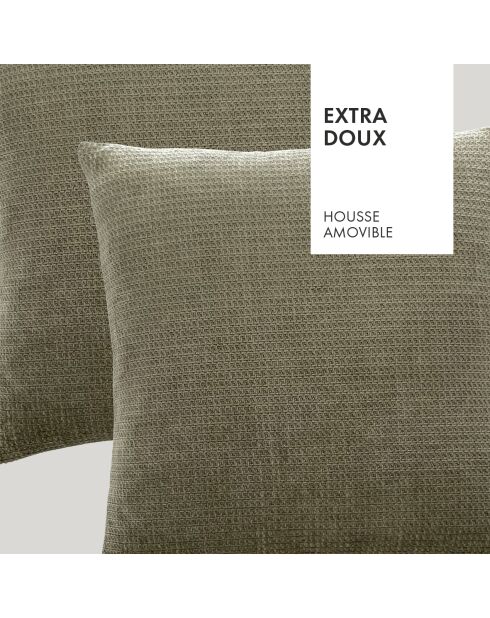Housse de coussin Raoul verte - 45x45 cm