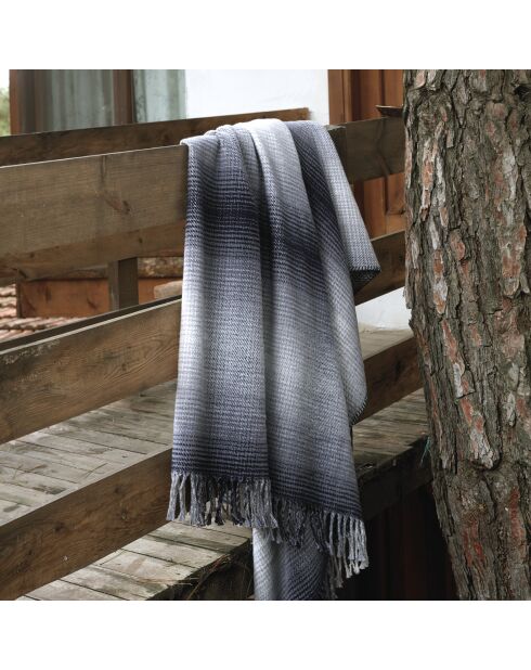 Plaid tissé en coton Gris - 130x180 cm