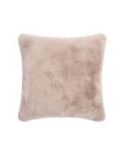 Housse de coussin en fausse fourrure rose clair - 40x40 cm