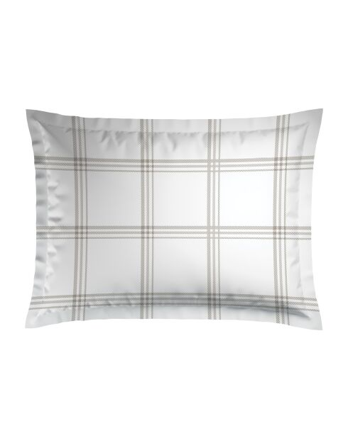 2 Taies en satin de coton - Aaron Taupe -50x70 cm