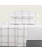 2 Taies en satin de coton - Aaron Taupe -50x70 cm
