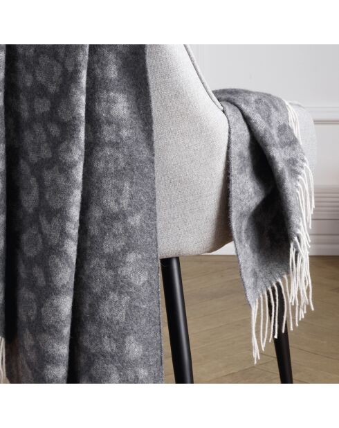 Plaid tissé Manuel gris - 130x180 cm