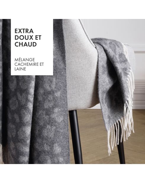 Plaid tissé Manuel gris - 130x180 cm