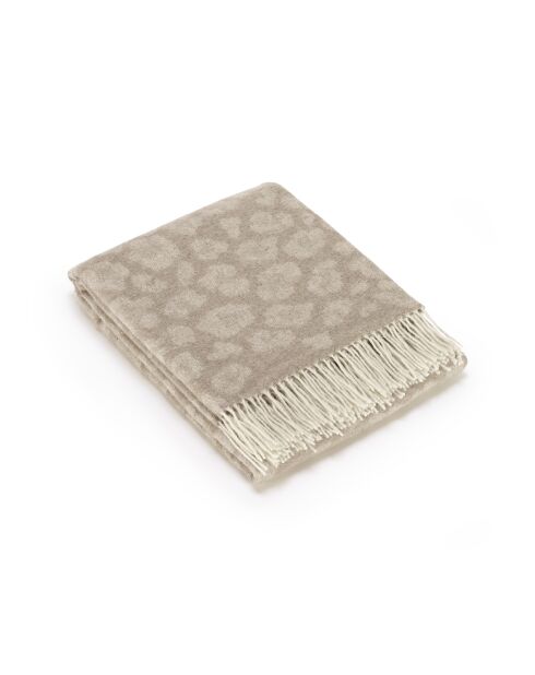 Plaid tissé Manuel Taupe - 130x180 cm